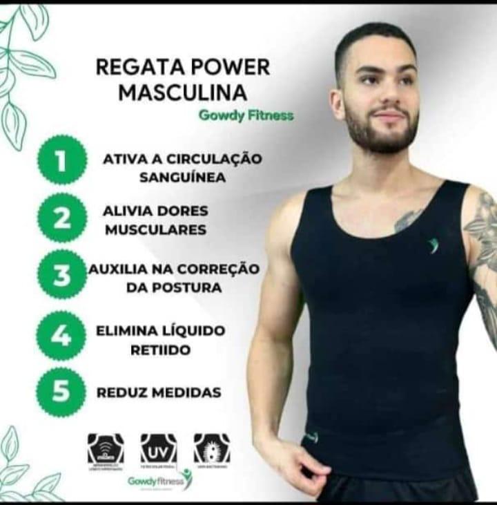 REGATA MASCULINA PRETA TAM G