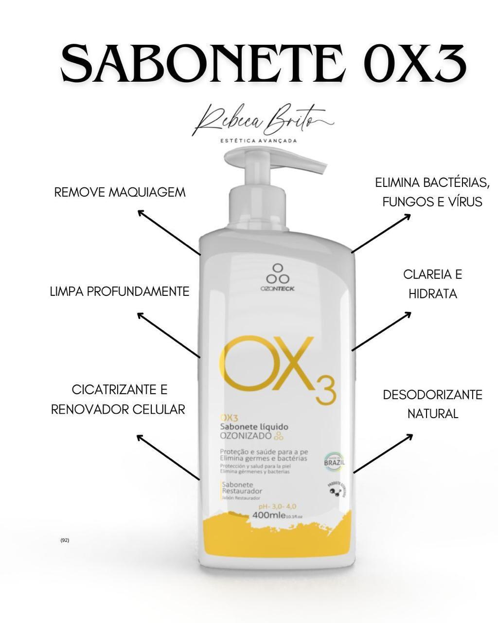 SABONETE LIQUIDO OX3 COM OZONIO 400ML