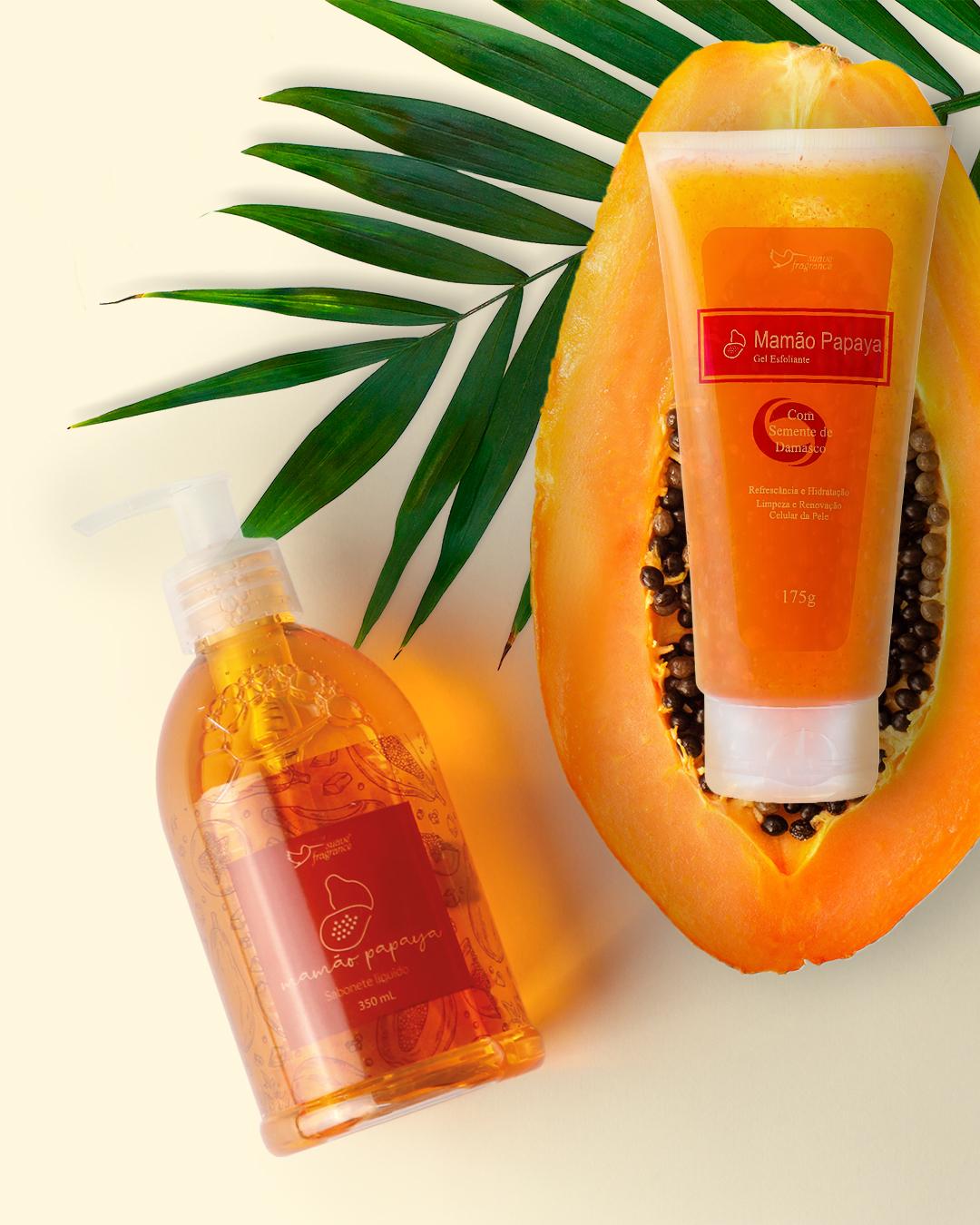 KIT MAMÂO PAPAYA (ESFOLIANTE + SAB. LÍQ.)