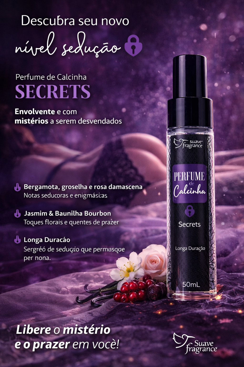 PERFUME DE CALCINHA SECRETS ROXO - 20ML