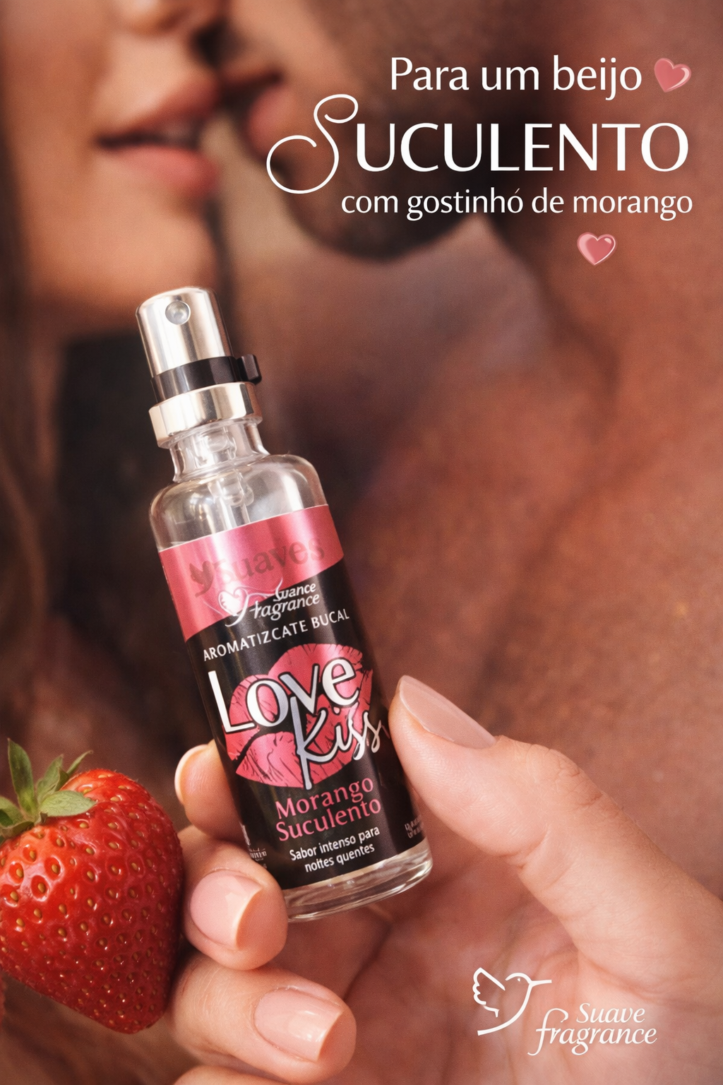 AROMATIZADOR LOVE KISS - MORANGO - 15ML
