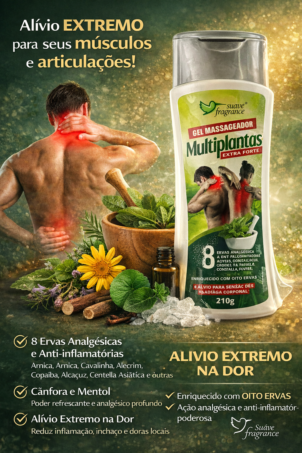 GEL MASSAGEADOR MULTIPLANTAS - 210G