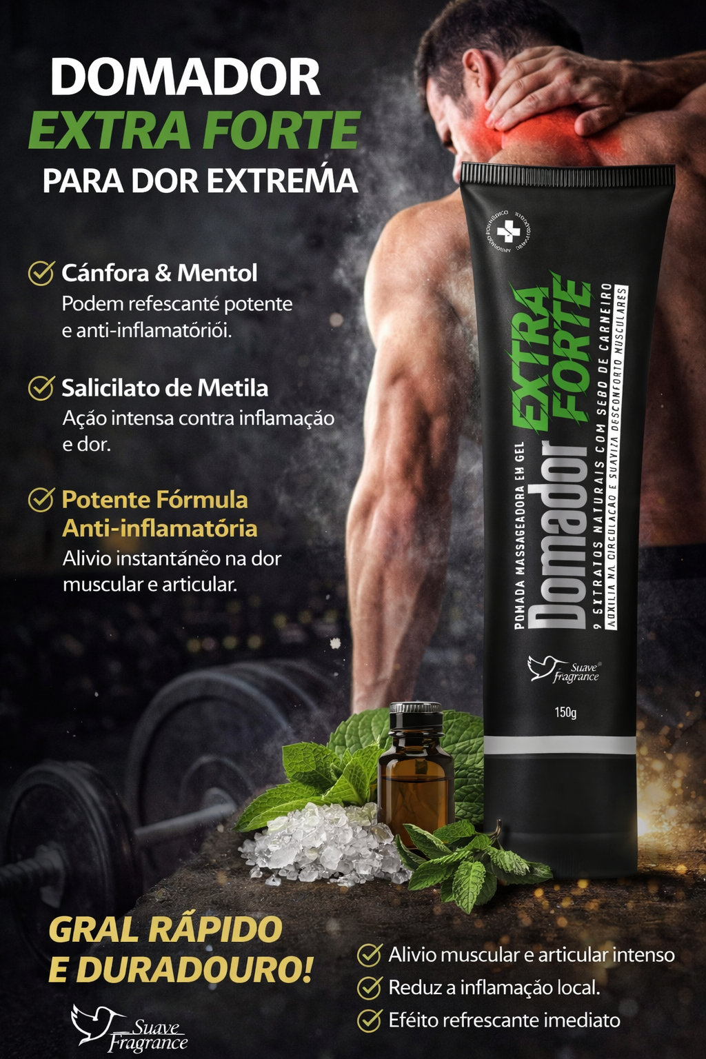 POMADA MASSAG EM GEL DOM EXTR.A FORTE - 150G